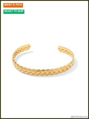 18K Gold Wheat Bracelet Mesh Bracelet Luxury Fashion Jewelry Gift